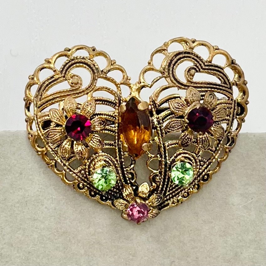 Antique crystal brooches online and bracelet