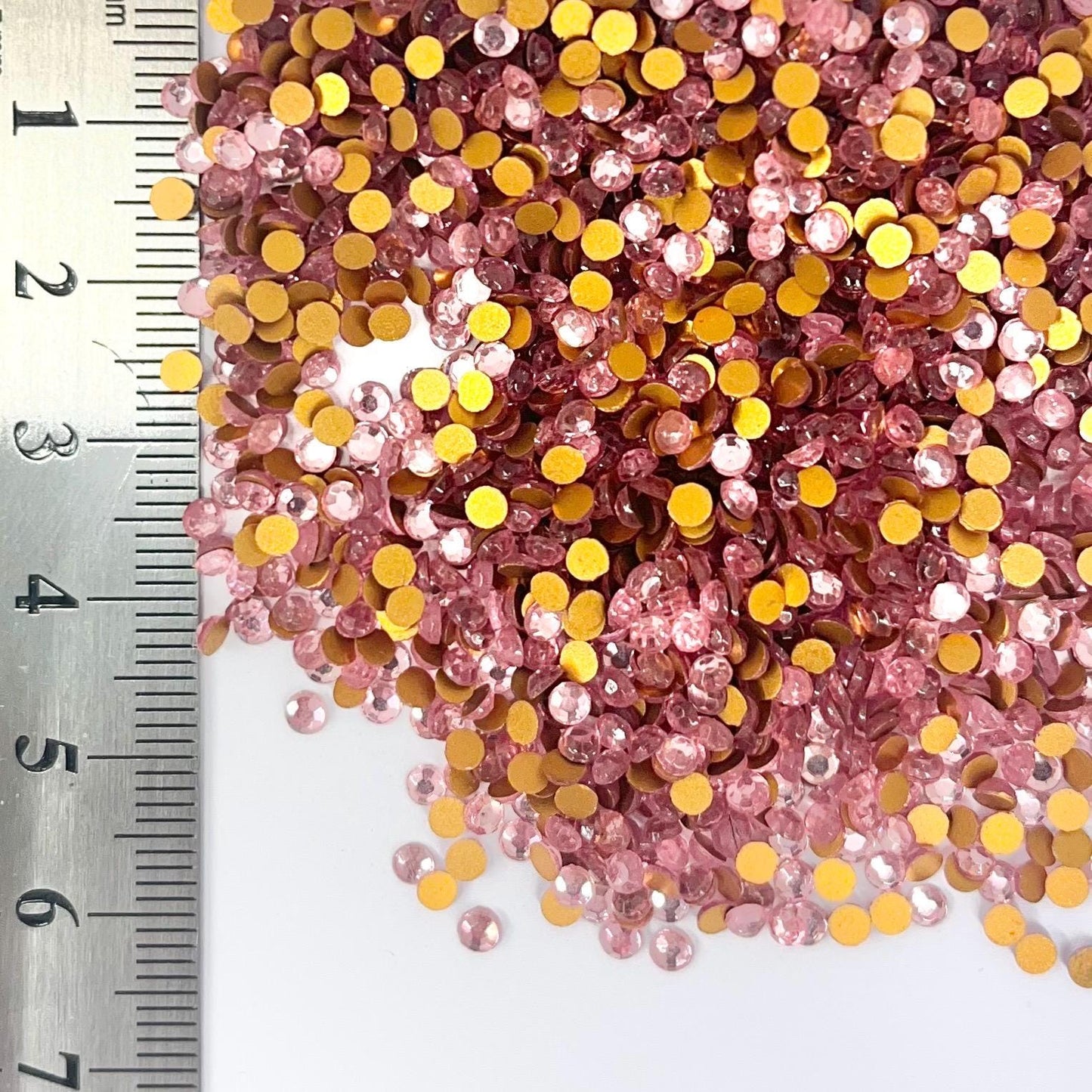 100 x Vintage SS9 Rose Pink Czech Crystal Flat Back Rhinestones 2.50-2.60mm - for jewellery making & crafts - TB1 TheGreenGlassGemShop