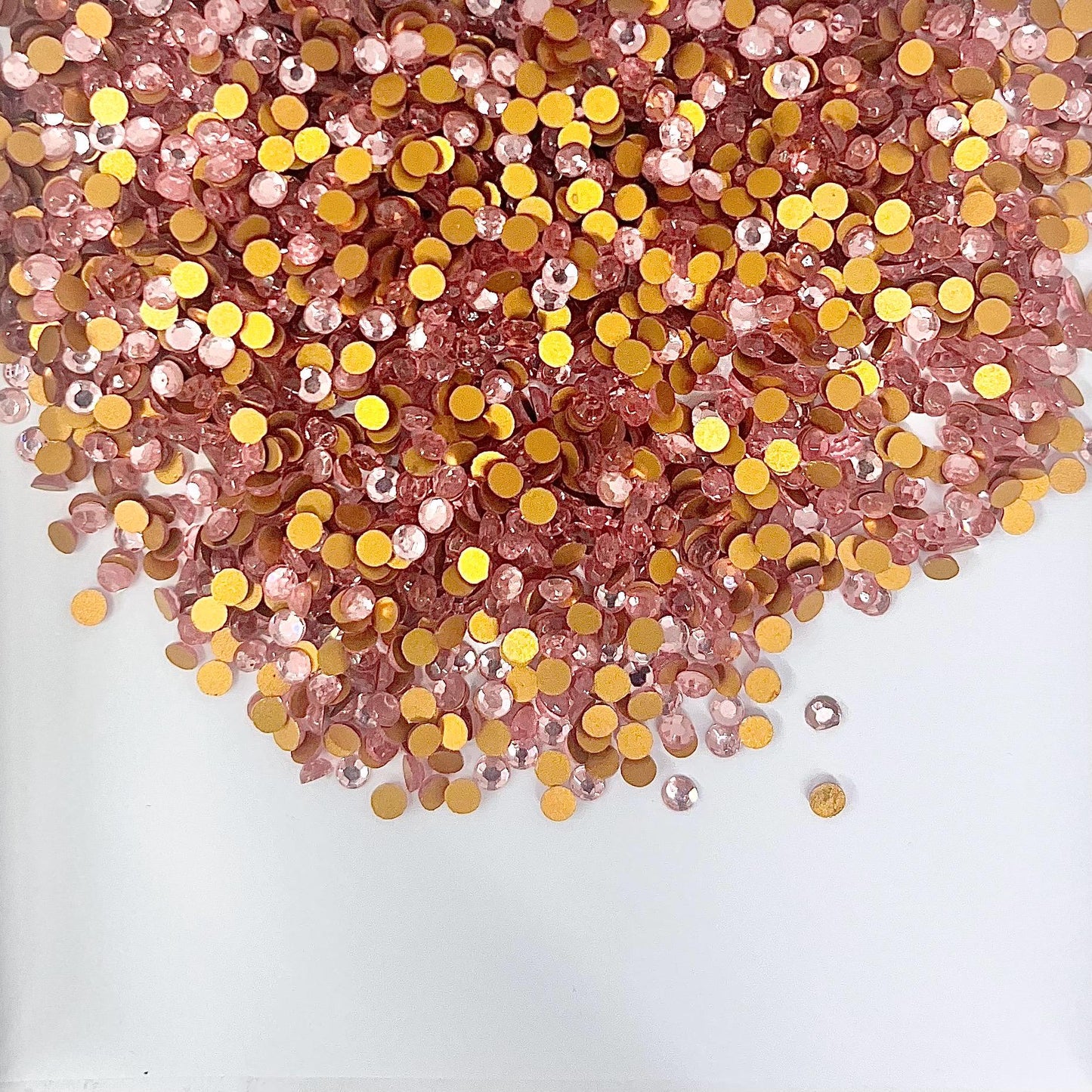 100 x Vintage SS9 Rose Pink Czech Crystal Flat Back Rhinestones 2.50-2.60mm - for jewellery making & crafts - TB1 TheGreenGlassGemShop