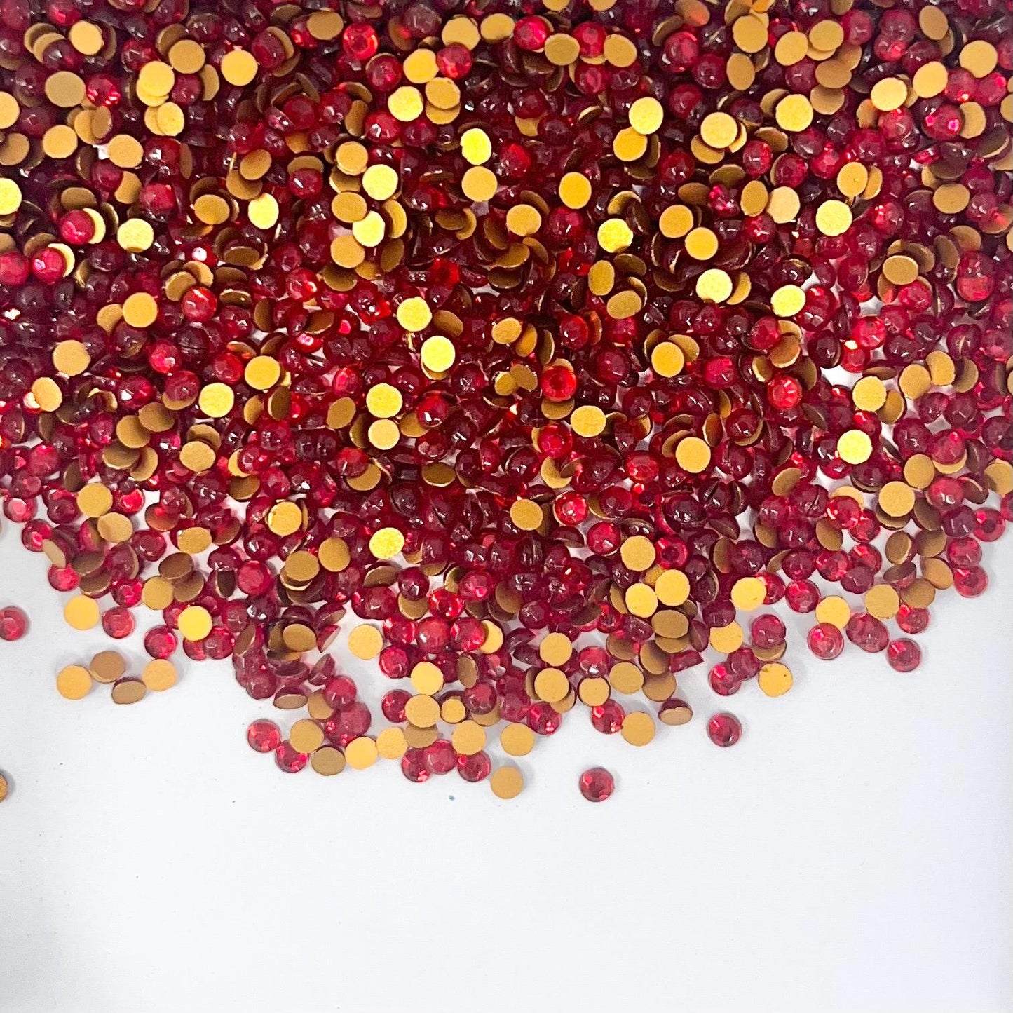 100 x Vintage SS9 Siam Ruby Red Czech Crystal Flat Back Rhinestones 2.50-2.60mm - for jewellery making & crafts - TB9 TheGreenGlassGemShop