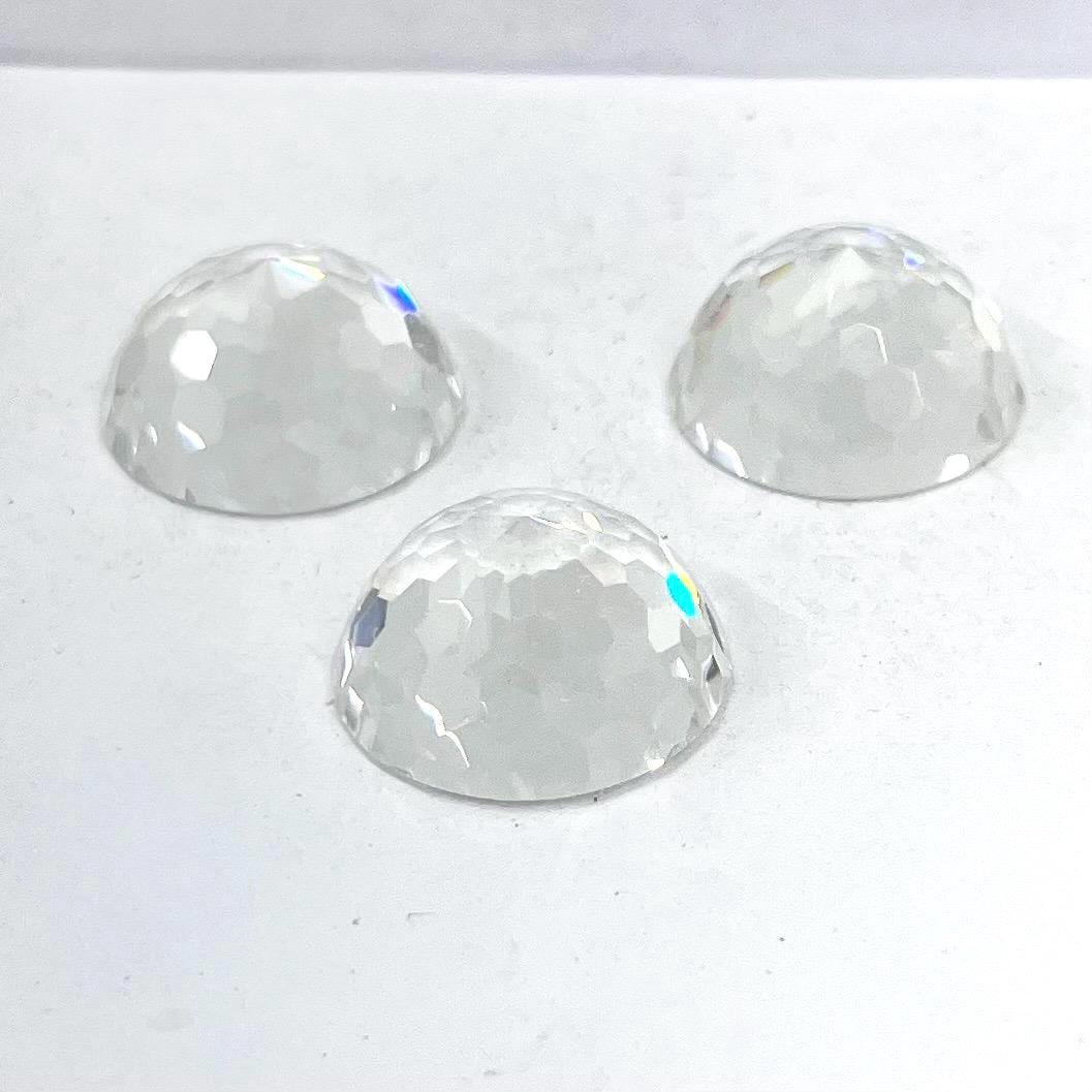 1 x Vintage Rare 18mm Large Clear Round Domed Swarovski Crystal Rhinestone Flat Back Stone 2042 for jewellery making & crafts - SD2 TheGreenGlassGemShop