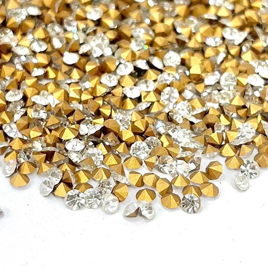 100 x Vintage SS15 Clear Czech Crystal Rhinestone Point Back Chaton Stones 3.60-3.70mm - for jewellery making & crafts - TB21 TheGreenGlassGemShop