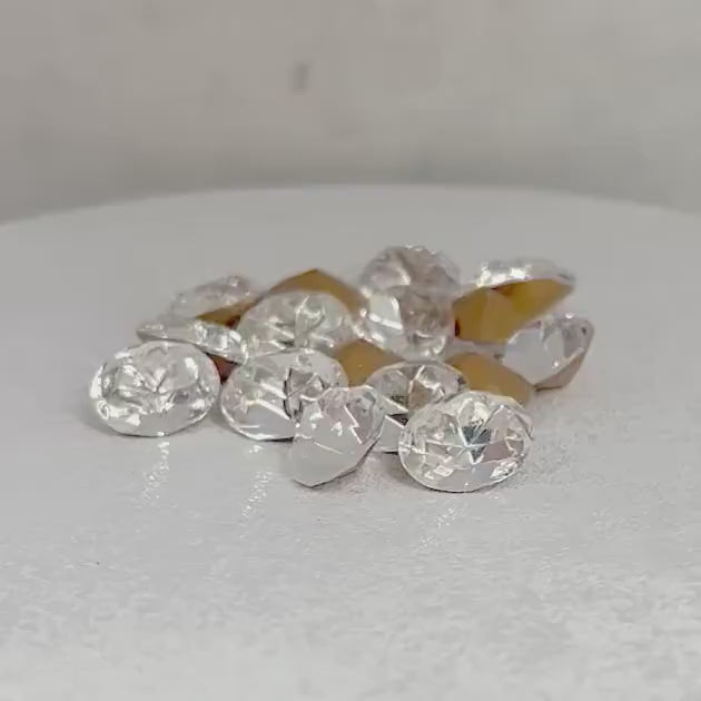 2 x Vintage 12x10mm Clear Oval Swarovski Crystal Rhinestone Point Back Stones 4130/2 - for jewellery making & crafts - SD1